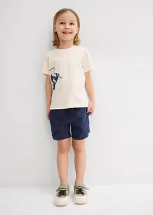 T-shirt e pantaloni corti in jersey di puro cotone biologico (set 2 pezzi), bonprix