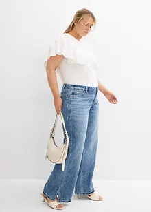 Jeans straight, vita media, bonprix