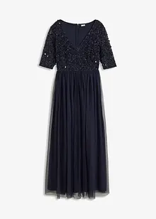 Abito lungo con paillettes, bonprix