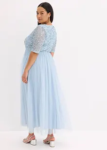 Abito da sera in tulle delicato con ricamo e paillettes, bonprix