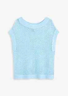 Maglione traforato in filato a nastro lucido, bonprix