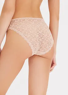 Slip alto sgambato in pizzo riciclato (pacco da 3), bonprix