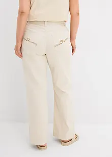 Jeans wide leg con cinta comoda, vita media, bonprix