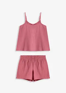 Pigiama estivo in mussola con spalline sottili, bonprix