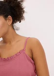 Pigiama estivo in morbida mussola con spalline sottili, bonprix