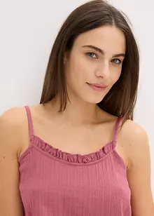 Pigiama estivo in morbida mussola con spalline sottili, bonprix