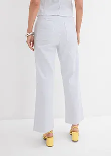 Jeans wide leg cropped, vita alta, bonprix