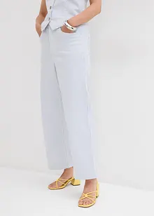 Jeans wide leg cropped, vita alta, bonprix