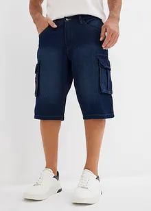 Bermuda cargo lunghi in jeans, relaxed fit, bonprix
