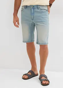 Bermuda di jeans elasticizzati con cavallo rafforzato, regular fit, bonprix