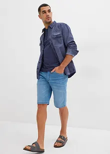 Maglia serafino a maniche corte in puro cotone, bonprix