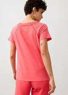 Maglia in puro lino con pizzo, bonprix
