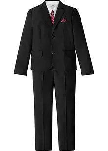 Completo (4 pezzi) giacca, pantaloni, camicia, cravatta, bonprix