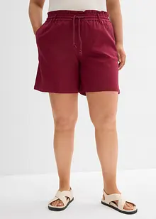 Shorts paper bag in misto lino, bonprix