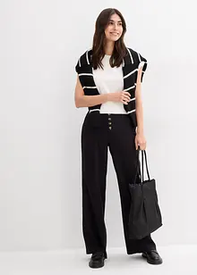 Pantaloni a palazzo in misto lino extra lunghi, bonprix