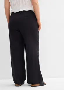 Pantaloni a palazzo in misto lino extra lunghi, bonprix