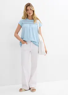 Maglia in cotone con pizzo, bonprix