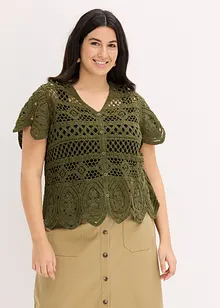 Cardigan corto effetto uncinetto, bonprix