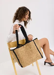 Borsa shopper di paglia, bonprix