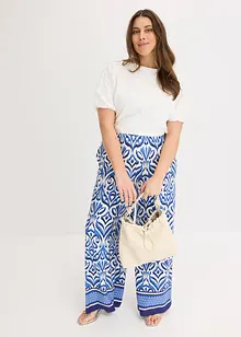 Pantaloni in jersey di misto viscosa morbido in fantasia, bonprix
