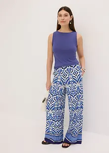 Pantaloni in jersey di misto viscosa morbido in fantasia, bonprix