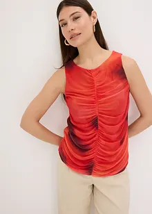 Top fantasia in mesh morbido, bonprix