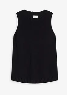 Top in maglia di cotone con lavorazione a rilievo, bonprix