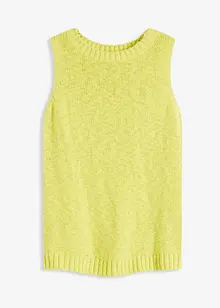 Top in maglia di cotone con lavorazione a rilievo, bonprix