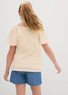 Maglia con ricamo traforato, bonprix
