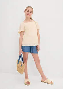 Maglia con ricamo traforato, bonprix