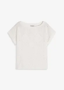 Maglia con ricami traforati, bonprix