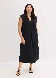 Abito di jersey in piquet di viscosa con spalline imbottite, bonprix