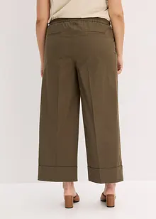 Pantaloni con pinces in cotone elasticizzato, bonprix
