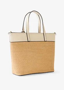 Borsa shopper in simil paglia, bonprix