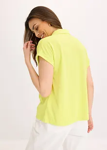 Polo in piquet di viscosa con inserto di pizzo, bonprix