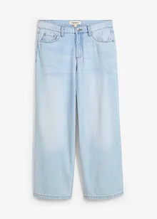 Baggy jeans cropped ultra morbidi, vita media, bonprix