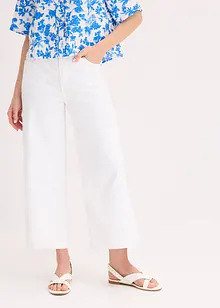 Pantaloni culotte in misto cotone elasticizzato, bonprix
