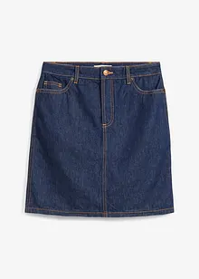 Gonna di jeans low stretch, vita media, bonprix