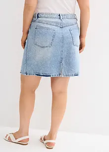 Gonna di jeans low stretch, vita media, bonprix