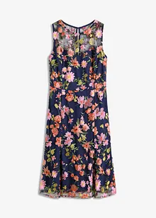 Abito midi con ricamo floreale, bonprix