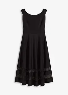 Abito con spalle scoperte, pizzo e cintura, bonprix