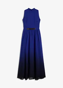 Abito di chiffon con colletto e inserto in vita, bonprix