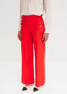 Pantaloni in twill con bottoni decorativi, bonprix