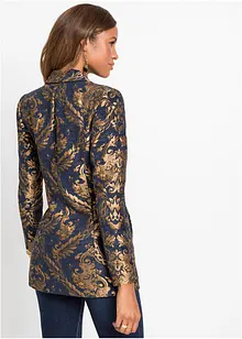 Blazer corto in fantasia jacquard dorata, petite, bonprix