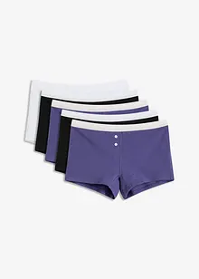 Boxer aderenti da donna con cotone biologico (pacco da 5), bonprix
