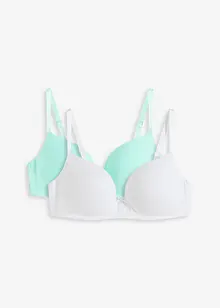 Reggiseno push-up senza ferretto con cotone (pacco da 2), bonprix