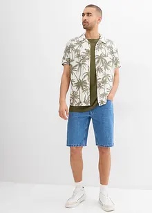 Camicia a maniche corte in viscosa, slim fit, bonprix