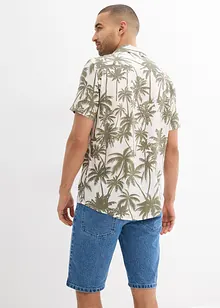 Camicia a maniche corte in viscosa, slim fit, bonprix