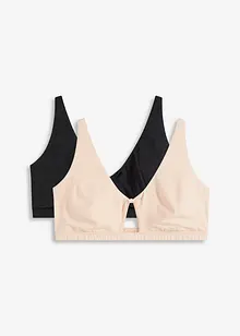 Bralette in cotone (pacco da 2), bonprix