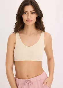 Reggiseno bustier a coste senza cuciture Feel Comfort, bonprix